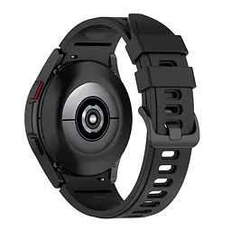 Ремінець для Samsung Galaxy Watch 4 44mm - чорний ширина кріплення 20мм силікон Watchbands RiccoOne (W29-2WB10289017) - мініатюра 2