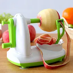 Яблукорізка + яблукочистка прилад для чищення та нарізки яблук, Kitchen Master Білий 84101 - мініатюра 3