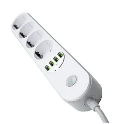Мережевий фільтр живлення ColorWay CW-CHE44W, 4 розетки/4USB White 2M (CW-CHE44W) - мініатюра 5