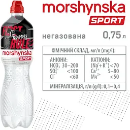 Упаковка мінеральної води Моршинська Спорт негазована 9 л (0.75 л x 12 шт.) - мініатюра 9