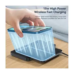 Зарядний пристрій Essager 4-in-1 wireless charger 15W foldable desktop black (EWXZM-JC01-Z) - мініатюра 9