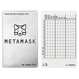 Мнемонічний планшет Lapua Seed phrase keeper for MetaMask (LSPKM)
