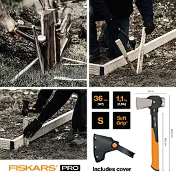 Будівельна сокира-молот Fiskars Pro IsoCore S 1,1 кг / 36 см (1062936) - мініатюра 6