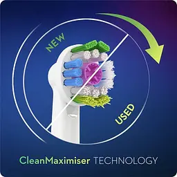 Набір насадок - 2 штуки - змінні голівки для зубної щітки Oral-B 3D White Clean Maximiser EB18PRB-2 - мініатюра 6