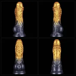 Фалоімітатор Lovetoy Dual Density 8'' 21 см (золотий) - мініатюра 2
