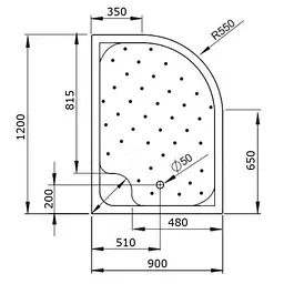 Душовий піддон Radaway Korfu E 120x90 4E91240-03L - мініатюра 4
