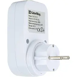 Таймер-розетка СolorWay 16A 3680W електронний тижневий 7D (CW-STE01-7D) - мініатюра 2