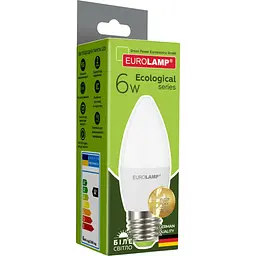 Світлодіодна лампа Eurolamp LED Ecological Series, CL 6W, E27, 4000K (LED-CL-06274(P)) - мініатюра 4