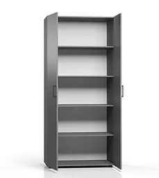 Шафа закрита з полицями ОП-905 Orange-Line 900х500х2000 Сірий графіт - мініатюра 2