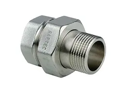 Американка RAFTEC 1 1/2" розбірне з'єднання, DN40, пряме, латунь, нікель, AS05