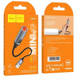 Портативний прикурювач запальничка Hoco UA30 USB Black - мініатюра 6