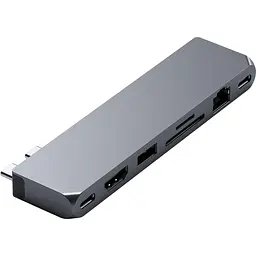 Адаптер Satechi Aluminum USB-C Pro Hub Max Adapter Space Gray (ST-UCPHMXM) - мініатюра 3