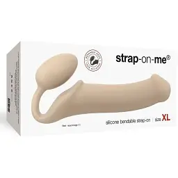 Безремневий страпон Strap-On-Me Flesh XL повністю регульований діаметр 4.5 см - мініатюра 5