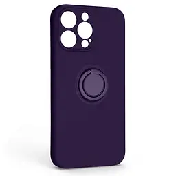 Силиконовый чехол для Apple iPhone 14 Pro Max, Icon Ring, фиолетовый, панель-накладка, с кольцом-подставкой на 360°, противоударный, возможность использования магнитных держателей, ArmorStandart (ARM68723)