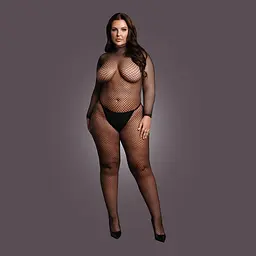 Бодістокінг Le Désir With Open Crotch, Plus Size (чорний) - мініатюра 3
