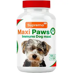 Вітаміни Supremo Maxi Paws для собак крупних порід для імунітету 1 г х 120 таб.