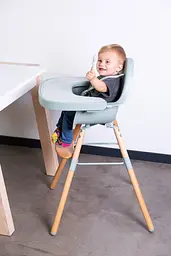 Столик до стільця для годування Childhome Evolu з силіконовим підносом, м'ятний (CHEVOTSMI) - мініатюра 11