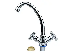 Змішувач AQUATICA QM 1/2 для кухні економ на гайці (9783100) (2шт в упак) - мініатюра 3