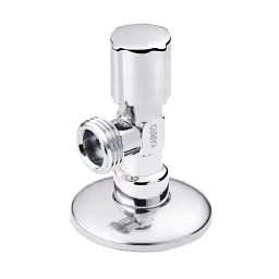 Кран приладовий кутовий Karro KR-03019 латунь 1/2"х1/2" Хром 30412