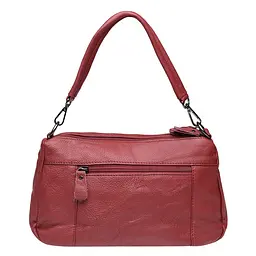 Сумка жіноча Borsa Leather K1840-red 29х18х10 см Червоний - мініатюра 3