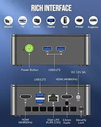 Неттоп GMKtec NucBox G3 Plus Titanium Grey N150 16Gb DDR4 512Gb SSD NVMe Graphics 2.5GLan 4xUSB 3.2 2xHDMI Windows 11 Pro кріплення VESA у комплекті - мініатюра 5