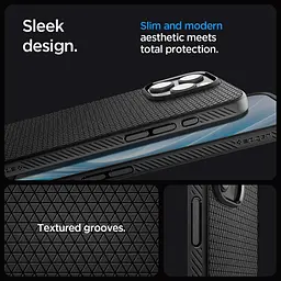 Оригінальний протиударний чохол Spigen Liquid Air Armor для Iphone 16 Pro Max (6.9") Matte Black ACS07988 - мініатюра 6