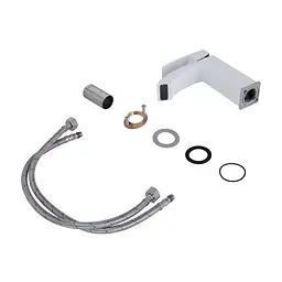 Змішувач для умивальника Qtap Swan Cascada QTSWA270CRW45568 Chrome/White Білий - мініатюра 4