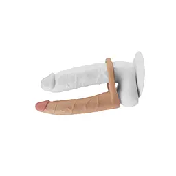 Насадка на член 7 The Ultra Soft Double Vibrating LOVETOYS 66-LV1133 99087 - мініатюра 2