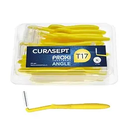 Міжзубний йоржик кутові Curasept Proxi Angle T17, ISO5 (1.7 мм, жовтий) без ковпачка, 1 шт