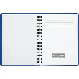 Книга записна Buromax Bright в клітинку А6 спіраль блакитна 60 аркушів (BM.24654155-14) - мініатюра 2