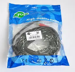 Аудіо-кабель Atcom (10710) mini-jack 3.5мм(M)-2xRCA-тюльпан(M) 7,5м пакет - мініатюра 2