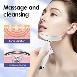  Масажер для шиї та обличчя з підігрівом NeckLift Pro 7 в 1 LED - мініатюра 5