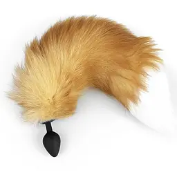 Силиконовая анальная пробка с хвостом Art of Sex Red fox, M