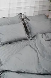 Комплект постільної білизни Moon&Star Satin Stripe Stripe Gray Дитячий 110x140 см наволочки 2x40x40 см - мініатюра 4
