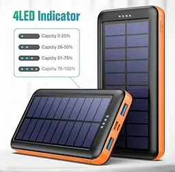 Портативна батарея Solar Power Bank 26800mAh HX160S4 сонячний заряд - мініатюра 6