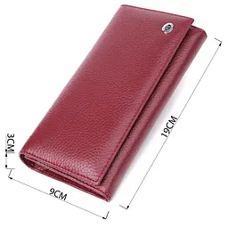 Практичний гаманець для жінок із натуральної шкіри ST Leather 23098 бордовий - мініатюра 7