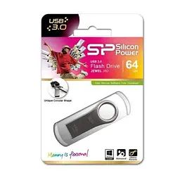 USB флеш накопичувач Silicon Power 64GB Jewel J80 Titanium USB 3.0 (SP064GBUF3J80V1T) - мініатюра 5