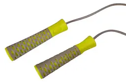 Скакалка PowerPlay 4206 Jump Rope PRO+ Сіро-жовта 2,75 м (PP_4206_Grey/Yellow) - мініатюра 4