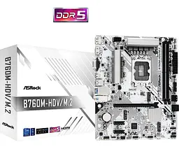 Материнська плата AsRock B760M-HDV/M.2 (B760M-HDV/M.2_) (Socket 1700, Intel B760, Micro-ATX) - мініатюра 5