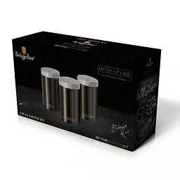 Набір банок для сипучих продуктів Berlinger Haus Carbon BH-1348 - мініатюра 3