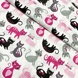 Дитяча постільна білизна в ліжечко CATS CS12, рожевий (CatsColorWhitePaws_Paws110x160_140) - мініатюра 8