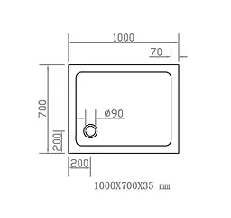 Душовий піддон Eger 100x70см SMC 599-1070S - мініатюра 5