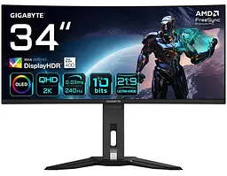 Монітор 34" Gigabyte AORUS MO34WQC2 Curved UWQHD OLED 240Hz (MO34WQC2)