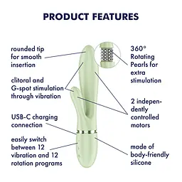 Вибратор-кролик Satisfyer Pearl Bunny 2 Light Green - миниатюра 8