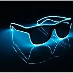 Окуляри світлодіодні Leds сонцезахисні El Neon ray ice blue неонові