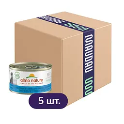 Акція!!! Набір вологого корму для собак Almo Nature HFC Dog Natural 4+1 смугастий тунець і тріска 475 г (5 шт. х 95 г)