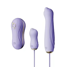 Набір 3в1 Zalo - UNICORN Set Violet, віброяйце, пульсатор, вакуумний стимулятор