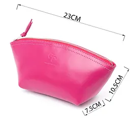 Жіноча косметичка зі шкіри Amelin Grande Pelle 11301 фуксія - мініатюра 4