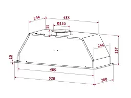 Витяжка Perfelli BI 5652 BL 1000 LED - мініатюра 8