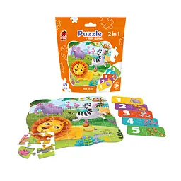 Пазли Vladi Toys 2 в 1 Зоопарк, з міні-грою, 49 елементів (RK1140-06) - мініатюра 2